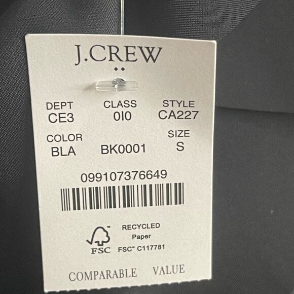 J. Crew Factory Ruffle One-Shoulder One Piece Bathing‎ Suit in Black Size S NWT - Picture 7 of 8